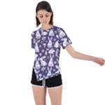 Easter bunny pattern Asymmetrical Short Sleeve Sports T-Shirt