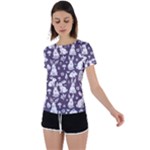 Easter bunny pattern Back Circle Cutout Sports T-Shirt