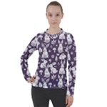 Easter bunny pattern Women s Pique Long Sleeve T-Shirt