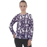 Easter bunny pattern Women s Long Sleeve Raglan T-Shirt