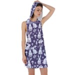 Easter bunny pattern Racer Back Hoodie Dress