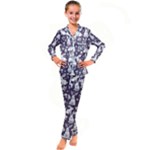 Easter bunny pattern Kids  Satin Long Sleeve Pajamas Set