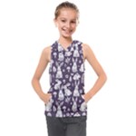 Easter bunny pattern Kids  Sleeveless Hoodie