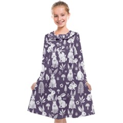 Easter bunny pattern Kids  Midi Sailor Dress from ArtsNow.com