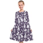 Easter bunny pattern Kids  Midi Sailor Dress