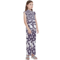 Kids  Sleeveless Ruffle Edge Band Collar Chiffon One Piece 