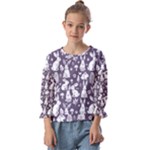 Easter bunny pattern Kids  Cuff Sleeve Top