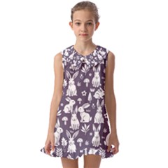 Kids  Pilgrim Collar Ruffle Hem Dress 