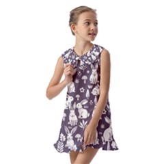 Kids  Pilgrim Collar Ruffle Hem Dress 