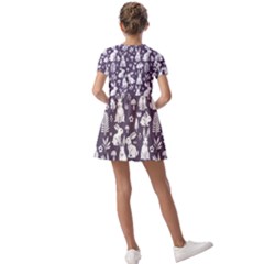 Kids  Short Sleeve Pinafore Style Dress 