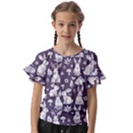 Easter bunny pattern Kids  Cut Out Flutter Sleeves
