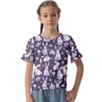 Easter bunny pattern Kids  Cuff Sleeve Scrunch Bottom T-Shirt
