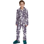 Easter bunny pattern Kids  Long Sleeve Velvet Pajamas Set