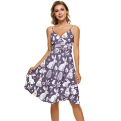 Sleeveless Tie Front Chiffon Dress 