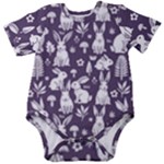 Easter bunny pattern Baby Short Sleeve Bodysuit