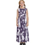 Easter bunny pattern Kids  Satin Sleeveless Maxi Dress