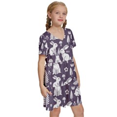Kids  Short Sleeve Tiered Mini Dress 