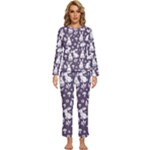 Easter bunny pattern Womens  Long Sleeve Lightweight Pajamas Set