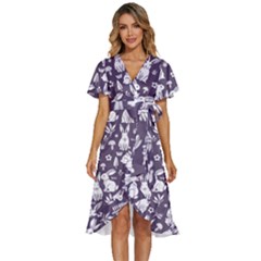Women s Kimono Wrap Satin Dress 
