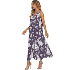 V-Neck Sleeveless Wide Leg Pants Overalls 