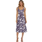 Easter bunny pattern Women s Sleeveless Corset Midi Dress