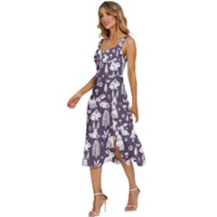 Women s Sleeveless Corset Midi Dress 