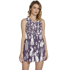 Sleeveless High Waist Mini Dress 