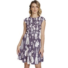 Cap Sleeve High Waist Dress 