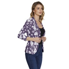 Women s One-Button 3/4 Sleeve Short Jacket 