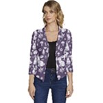 Easter bunny pattern Women s Casual 3/4 Sleeve Spring Jacket