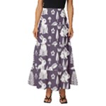 Easter bunny pattern Tiered Ruffle Maxi Skirt