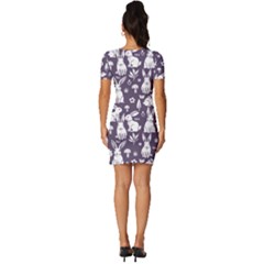 Fitted Knot Split End Bodycon Dress 
