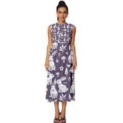Sleeveless Round Neck Midi Dress 