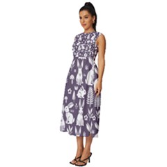 Sleeveless Round Neck Midi Dress 