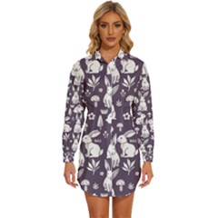 Womens Long Sleeve Shirt Dress 