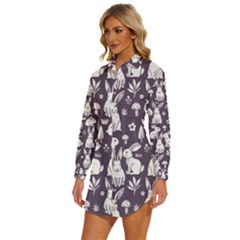 Womens Long Sleeve Shirt Dress 