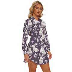 Womens Long Sleeve Shirt Dress 