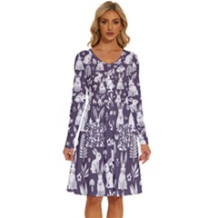 Long Sleeve Dress With Pocket 