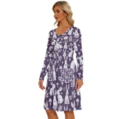 Long Sleeve Dress With Pocket 