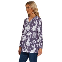 Long Sleeve Drawstring Hooded Top 