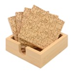 Easter bunny pattern Bamboo Coaster Set