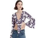 Trumpet Sleeve Cropped Top 