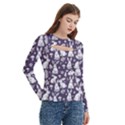 Women s Cut Out Long Sleeve T-Shirt 