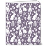Easter bunny pattern 8  x 10  Softcover Notebook