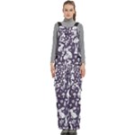 Easter bunny pattern Women s Side Zip Front Pouch Ski And Snowboard Bib Pants	