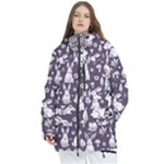 Easter bunny pattern Women s Multi Pockets Zip Ski and Snowboard Waterproof Breathable Jacket
