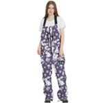 Easter bunny pattern Women s Front Zip Ski And Snowboard Bib Pants