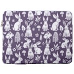 Easter bunny pattern 17  Vertical Laptop Sleeve Case With Pocket