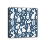 Easter bunny pattern Mini Canvas 4  x 4  (Stretched)