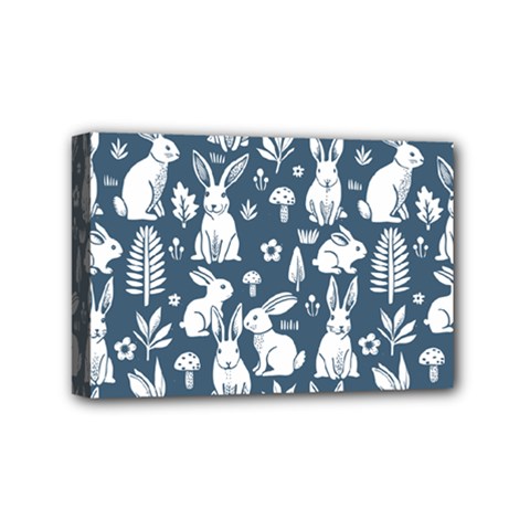 Easter bunny pattern Mini Canvas 6  x 4  (Stretched) from ArtsNow.com